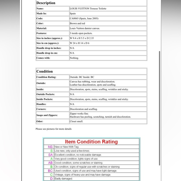 Louis Vuitton Brown Checkered Toiletry Bag - Picture 15 of 15